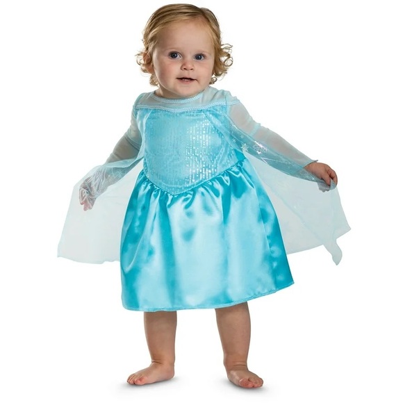 Disney Other - Disney Frozen Elsa Infant Costume 12-18 Months Blue Disguise Dress Up Halloween
